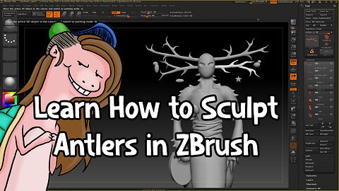 Learn How to Sculpt Antlers in ZBrush