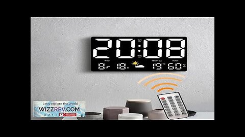 AGSIVO Large Digital Wall Clock Alarm Clock Large LED Display with Remote Review