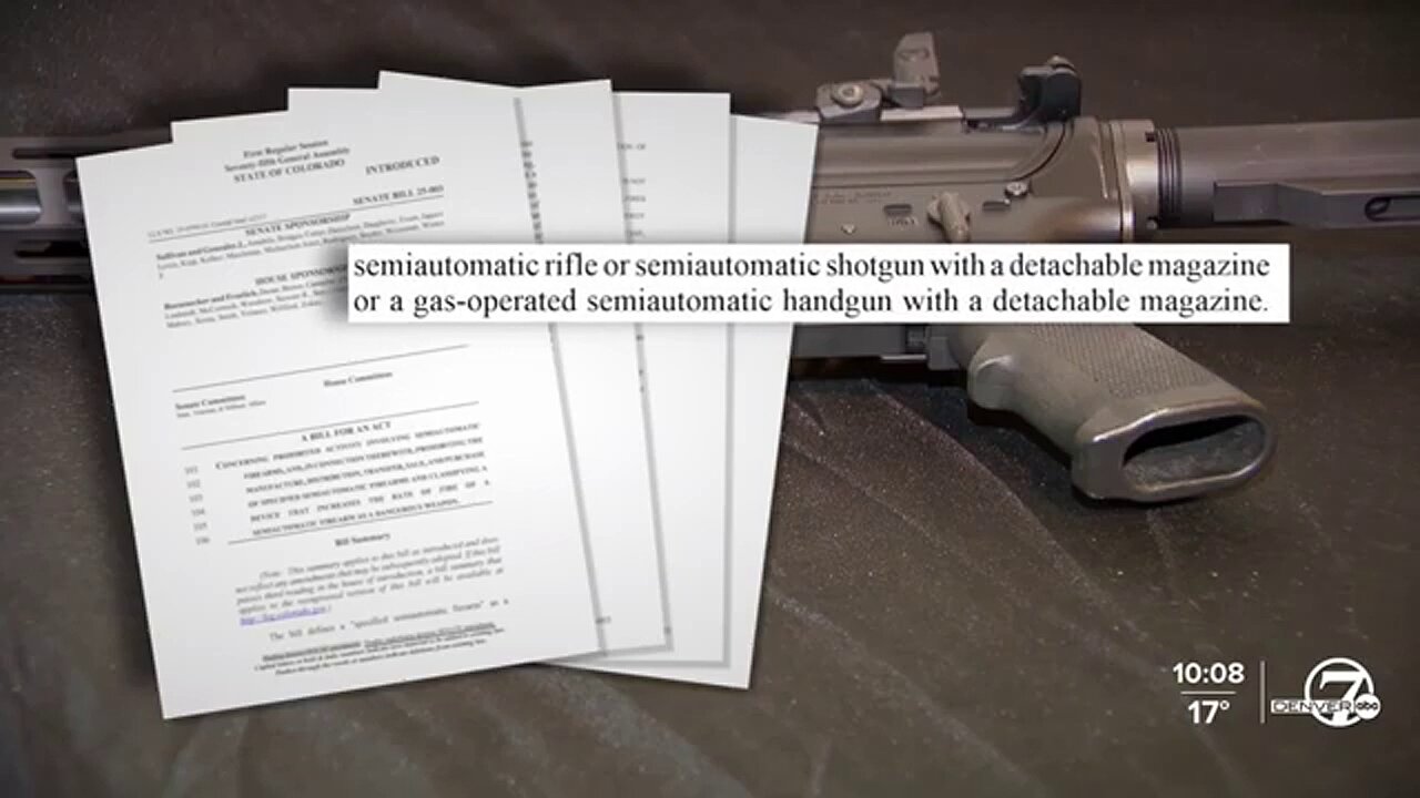 Colorado Senate Bill 25-003 aims to BAN Sale & Manufacture of Semi-Auto Guns w/ Detachable Magazines