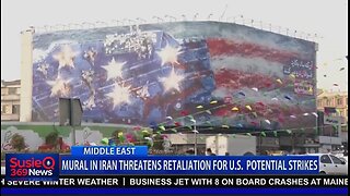 MURAL IN IRAN THREATENS RETALIATION FOR U.S. POTENTIAL STRIKES