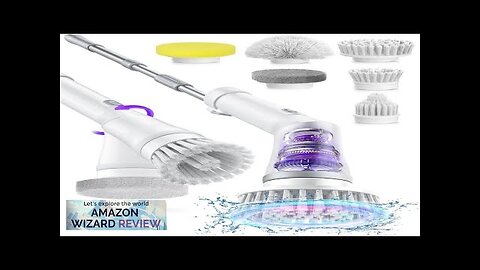 Electric Spin Scrubber Cordless Cleaning Brush IPX7 Waterproof with 6 Replaceable Brush Review