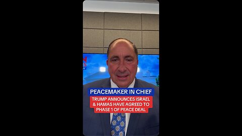 PEACEMAKER IN CHIEF: TRUMP ANNOUNCES ISRAEL & HAMAS HAVE AGREED TO PEACE DEAL