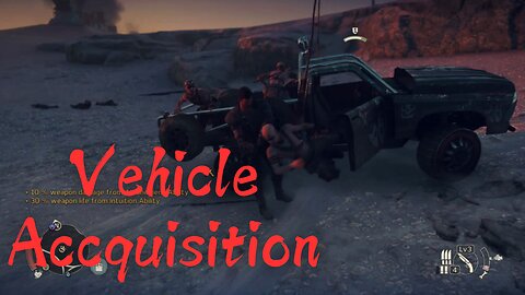 Mad Max: Dry Gustie Exporation and Vehicle Aquired