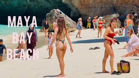 Maya Bay Best Beach in The World ⛱️ Phi Phi Island Thailand 🍹 4K HD