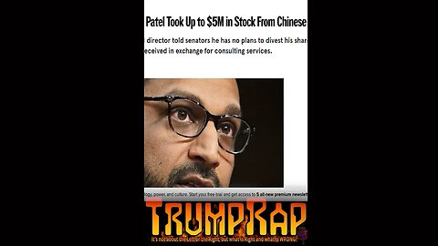 FBI Whistleblower: “Kash Patel Took $5 Million from Chinese-Linked Shell Company