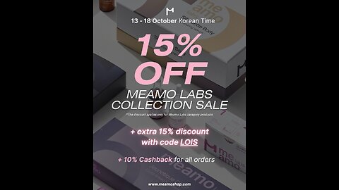 Sale Meamo Labs Products Extra 15% off Code Lois 💗🥳October 13-18