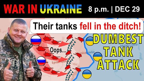 29 Dec: Embarrassing. Russian Tanks ROLL OVER & FALL IN A DITCH During the Attack | War in Ukraine