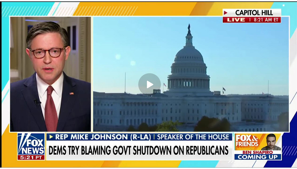 SHUTDOWN BLACKMAIL EXPOSED: Schumer Blocks America for Antifa Rally – Speaker Johnson EXPLODES