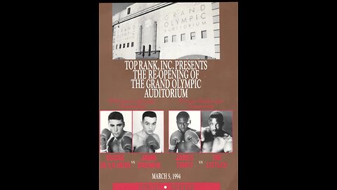Oscar De La Hoya vs Jimmy Bredahl - Mar 05 1994 - Grand Olympic Auditorium, L.A., CA