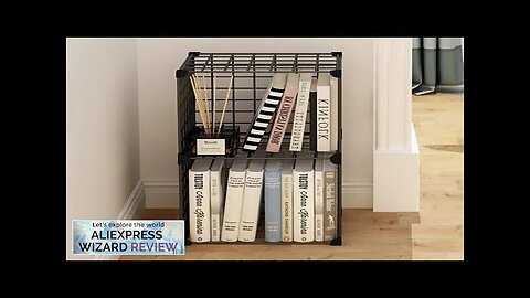 Stackable Storage Organizer Bookcase Grids Storage Shelves Cabinet Closet Metal Bookshelf Review