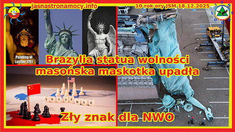 Brazylia statua wolności masońska maskotka upadła Zły znak dla NWO