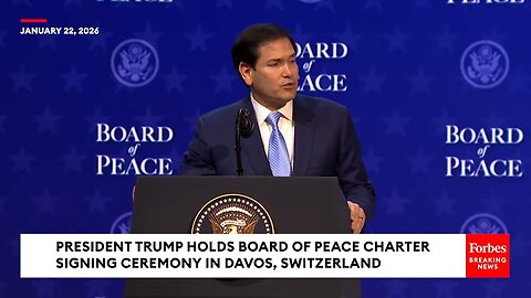 'A New Era': Marco Rubio Touts Board Of Peace Plan For Gaza At Davos Event
