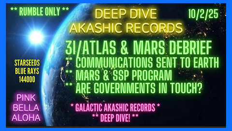 3I/ATLAS & MARS DEBRIEF 10325 * Communications Sent to Earth * Mars & SSP Program * Lemonn & Swan Comets