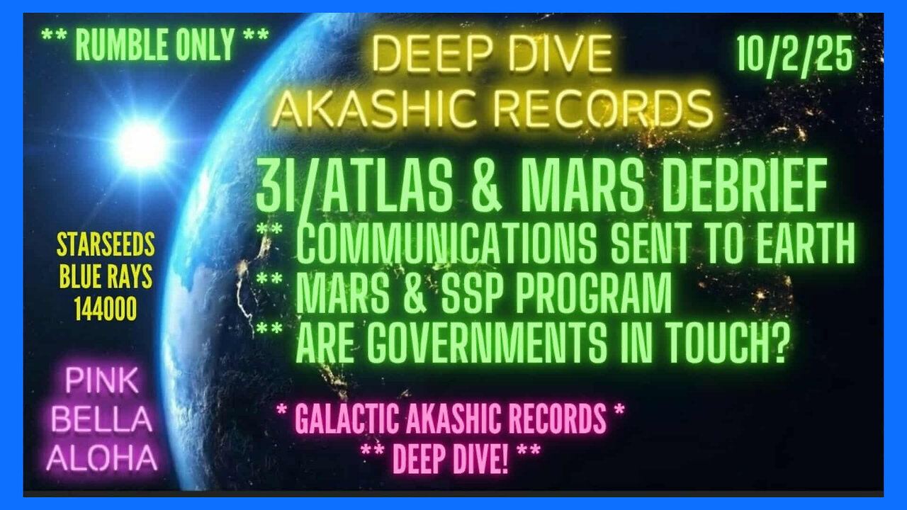 3I/ATLAS & MARS DEBRIEF 10325 * Communications Sent to Earth * Mars & SSP Program * Lemonn & Swan Comets