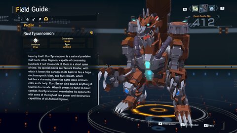 rusttyrannomon all digivolution/de-digivolution/profile Digimon Story Time Stranger