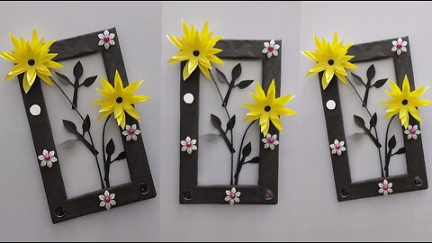 DIY Photo frame flowers Making Craft / Unique Wall Hanging Craft ✨