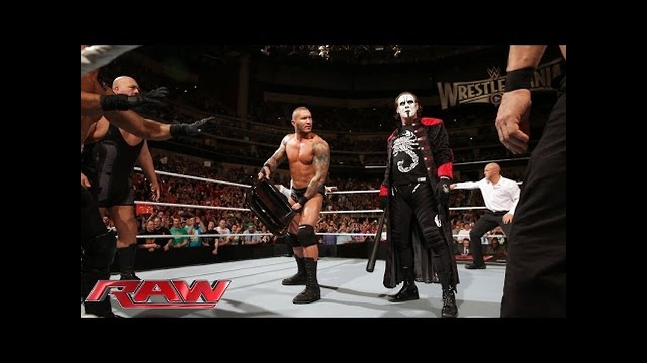 Sting and the Viper clean house Raw, March 16, 2015 - WWE