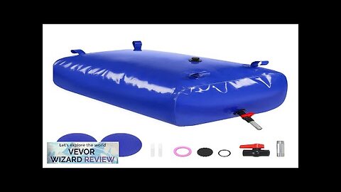 VEVOR 330L/87 Gallon Water Storage Bladder Water Tank 1000D Blue PVC Collapsible Review