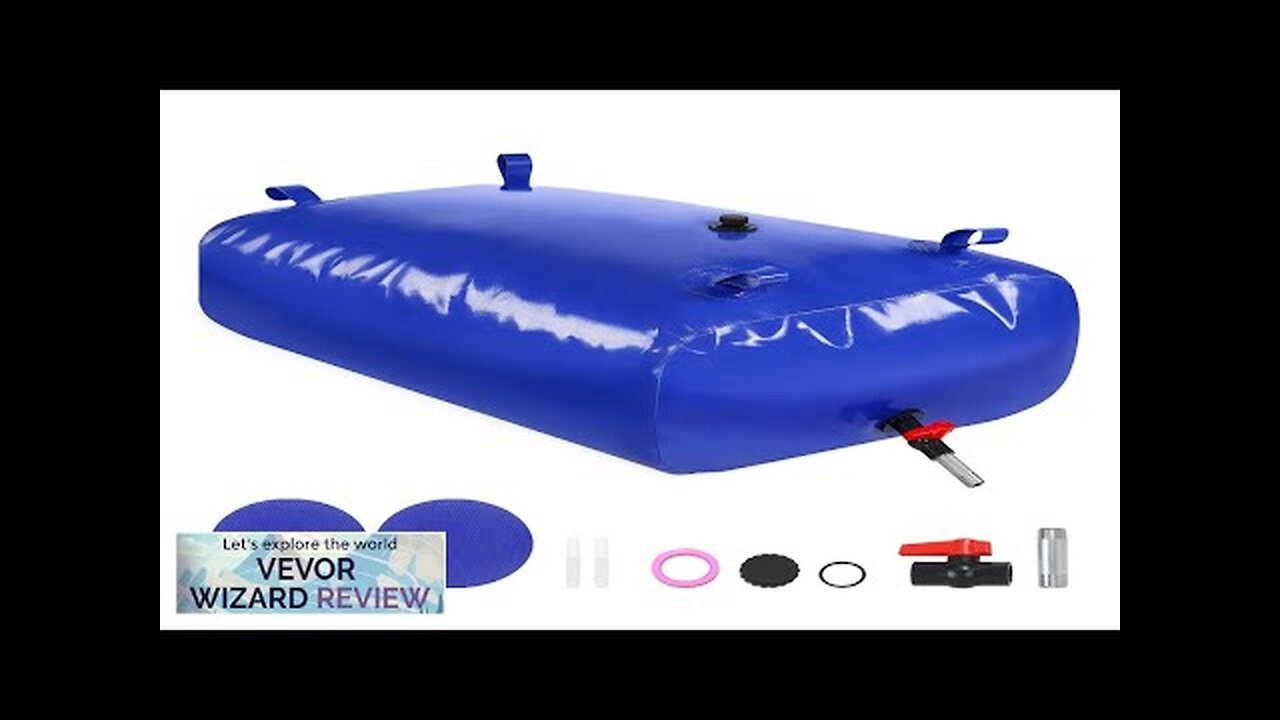 VEVOR 330L/87 Gallon Water Storage Bladder Water Tank 1000D Blue PVC Collapsible Review