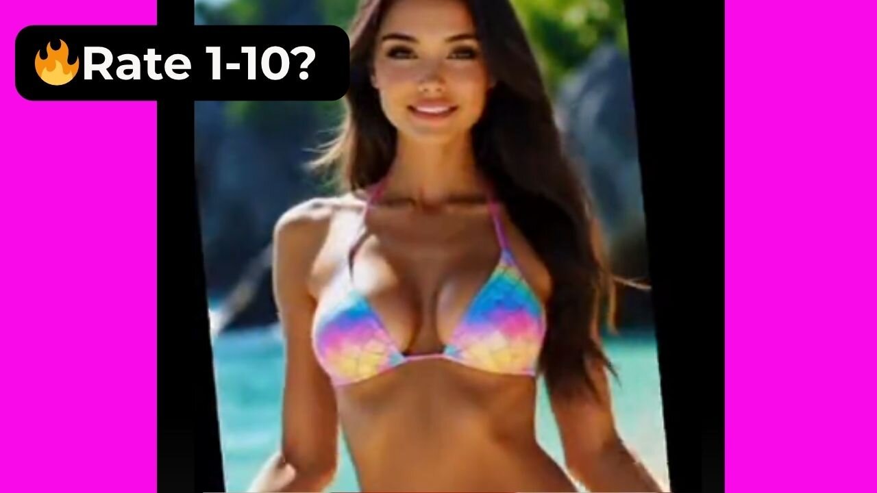 🔥 Rate This Mermaid Bikini 1-10? | Supermodel Beach 4K