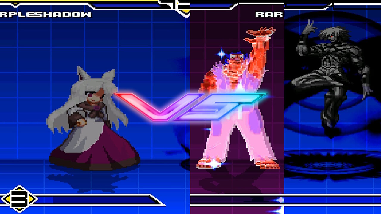 MUGEN - Purple Shadow (12P) vs. Rare Akuma (12P), then ALSIEL (12P) - Download