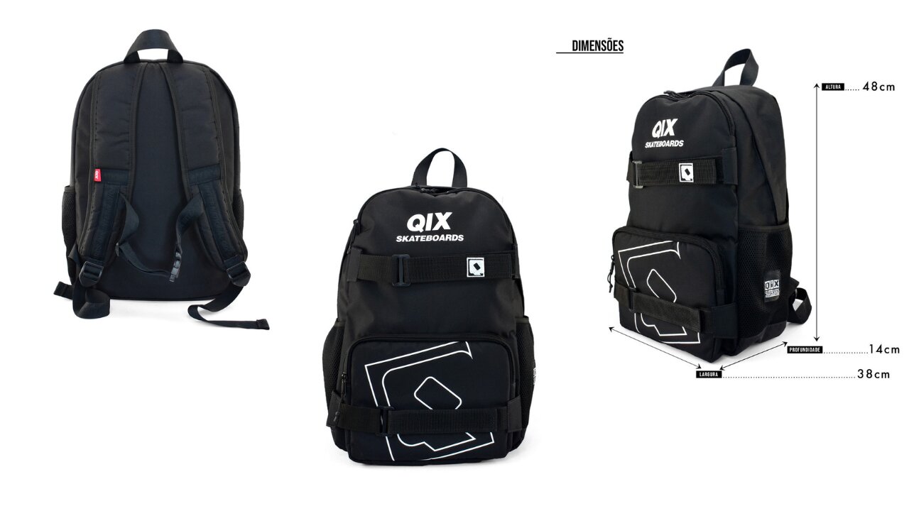 Mochila QIX Skate Bag Espaço Resistente