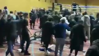 Clashes between North Africans and Africans in Paris at a boxing match.