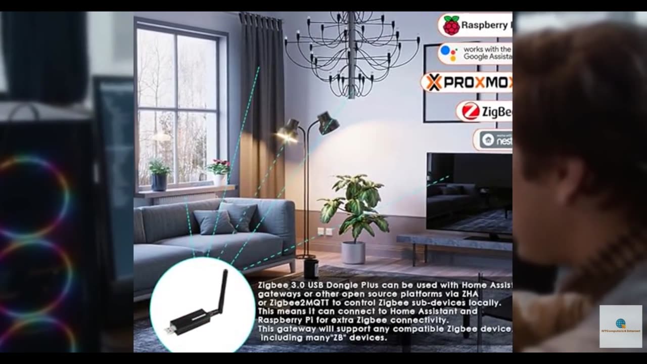 Zigbee 3.0 USB Dongle Plus-E Gateway,Universal Zigbee Gateway Adapter with Anten