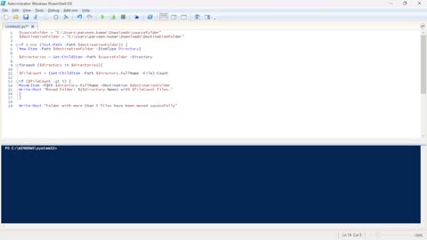 PowerShell Script to Move Folders with More Than 5 Files to a New Location