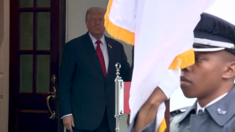 President Trump Greets the President of the Republic of Turkey