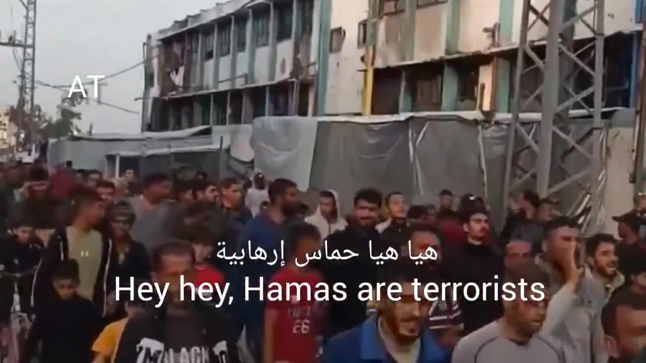 Hundreds of Gazans take to the streets to protest AGAINST Hamas