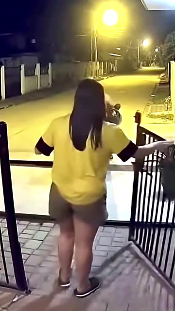 Security camera caught something terrifying #CCTV #CaughtOnCamera #RealFootage