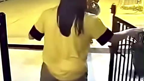 Security camera caught something terrifying #CCTV #CaughtOnCamera #RealFootage