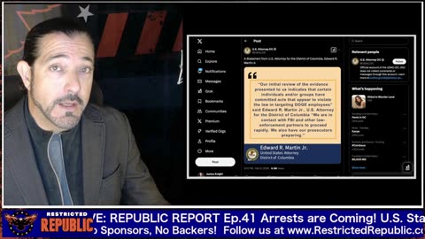 Restricted Republic - Arrests Coming US States Attorney Preps Team... 2-4-25