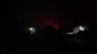 The moment of strike on the port in Tuapse