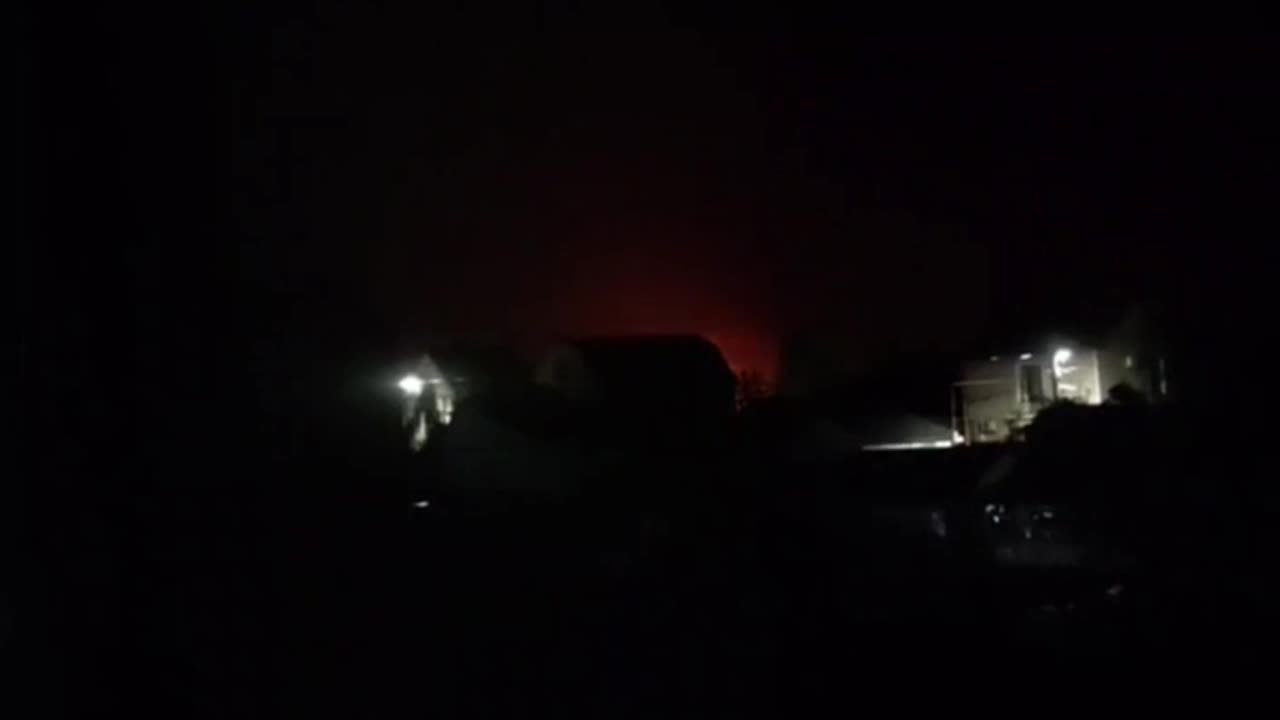 The moment of strike on the port in Tuapse