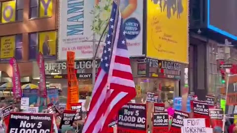 BREAKING: An enormous turnout in New York’s Times Square for No Kings Day