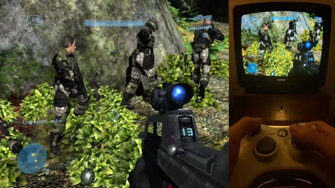 Halo 3 Xbox 360 CRT TV Walkthrough Part 1 #halo