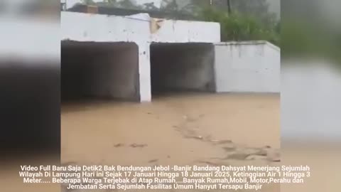 Flood disaster in Lampung, Indonesia