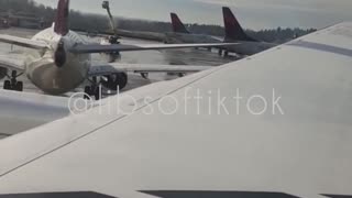 Moment Japan Airlines Plane Hiot A Delta Plane