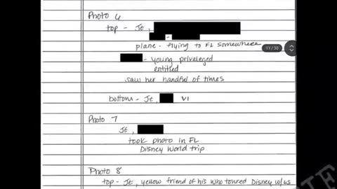 当局による被害者のインタビューと写真。エプスタインがどれほど病的で不穏な人物だったかが分かります