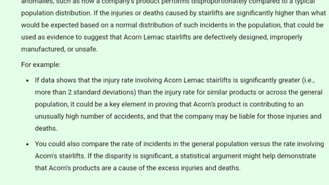 Exploring Bell Curve Evidence in Legal Cases Involving Acorn Stairlifts EXHIBIT "N"