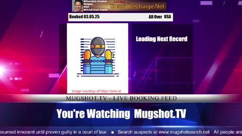 Mugshot TV - Live Arrest Booking Video Stream