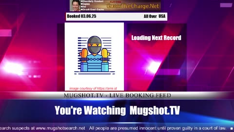 Mugshot TV - Live Arrest Booking Video Stream