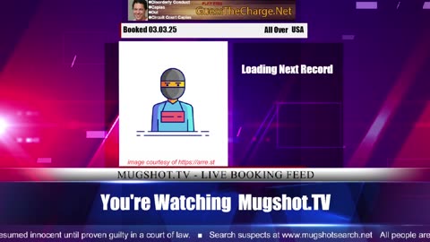 Mugshot TV - Live Arrest Booking Video Stream