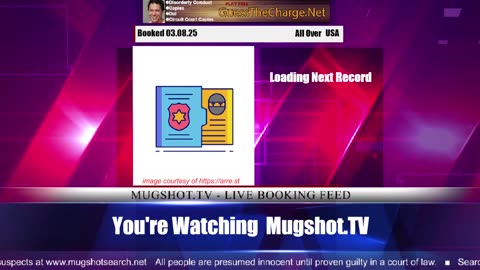 Mugshot TV - Live Arrest Booking Video Stream