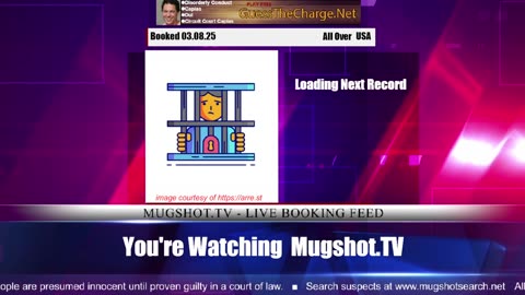 Mugshot TV - Live Arrest Booking Video Stream