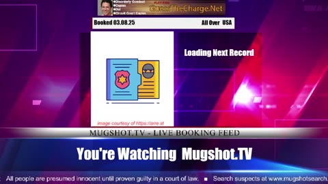 Mugshot TV - Live Arrest Booking Video Stream