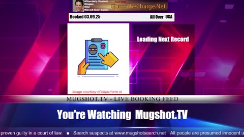 Mugshot TV - Live Arrest Booking Video Stream