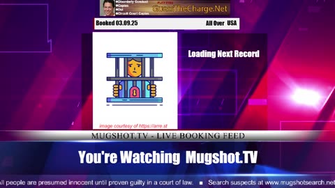 Mugshot TV - Live Arrest Booking Video Stream